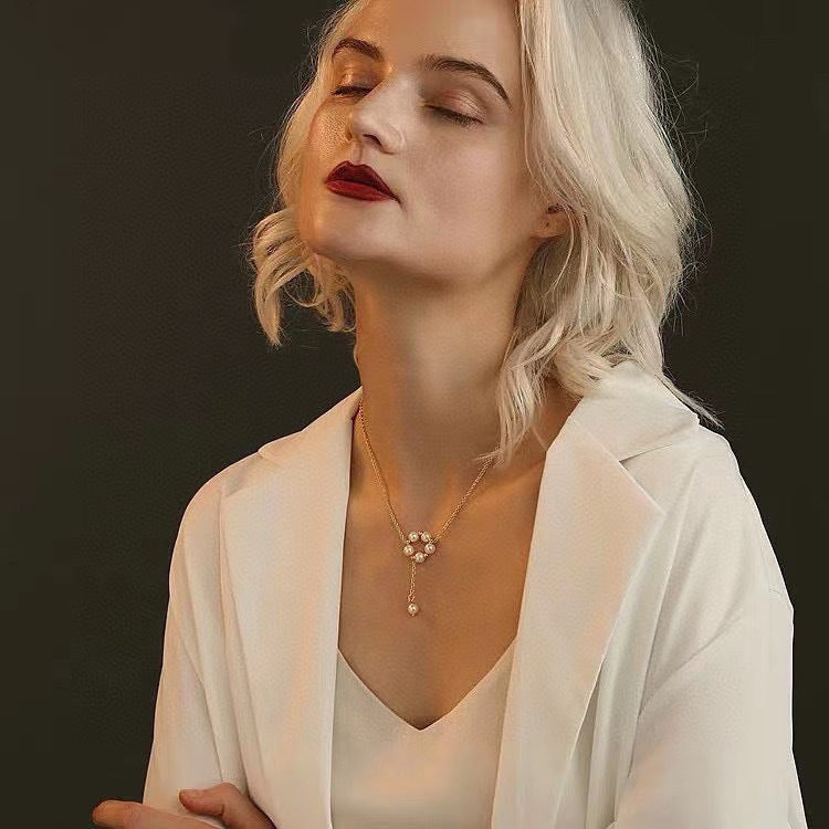 Adelaide Donut Natural Freshwater Pearl Necklace