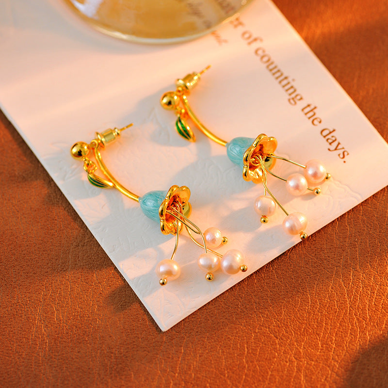 Isabel Lily-of-the-valley Flower Earrings