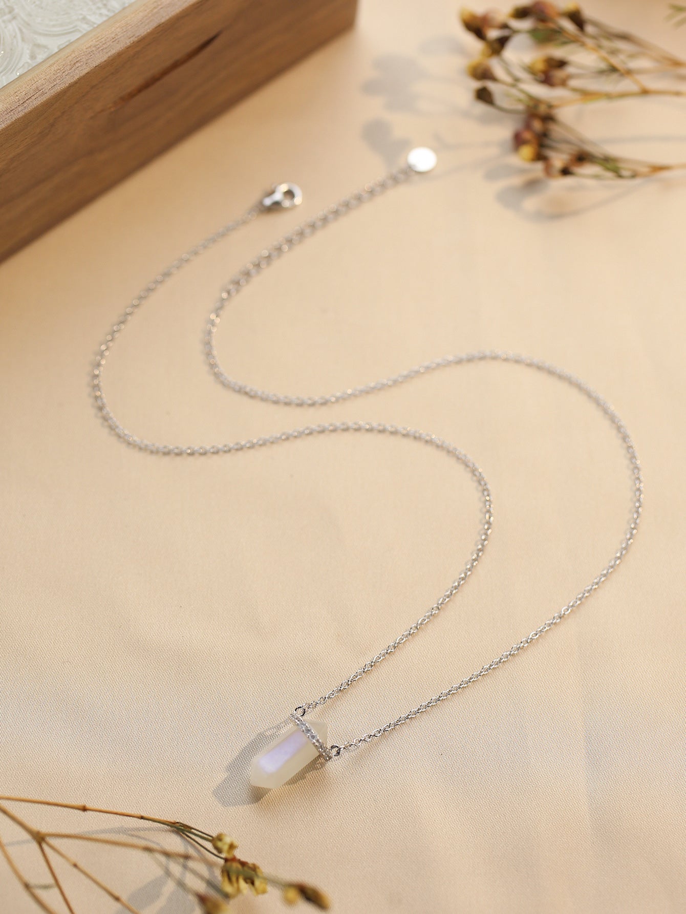 Clover Moonstone Necklace