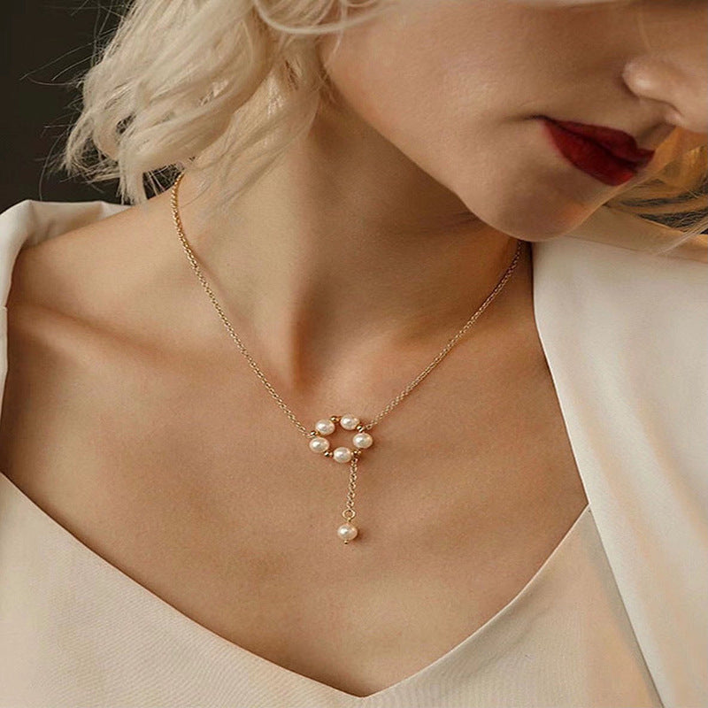 Adelaide Donut Natural Freshwater Pearl Necklace