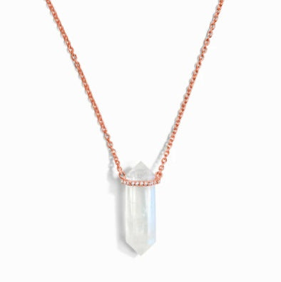 Clover Moonstone Necklace