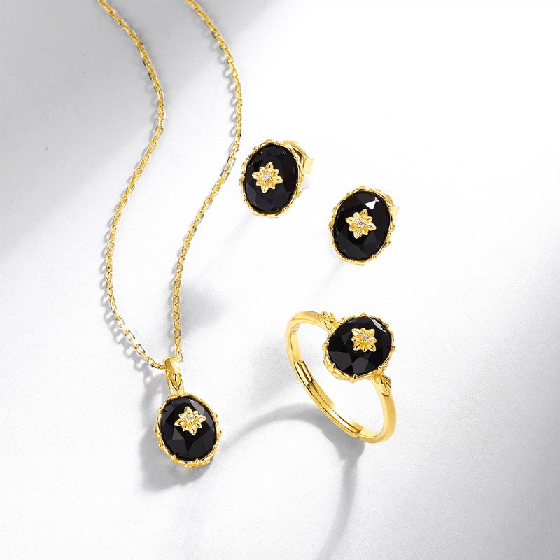 Thea Black Onyx Earrings
