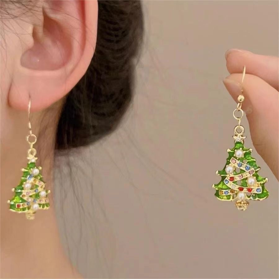 Annalisa Colorful Christmas Tree Earrings