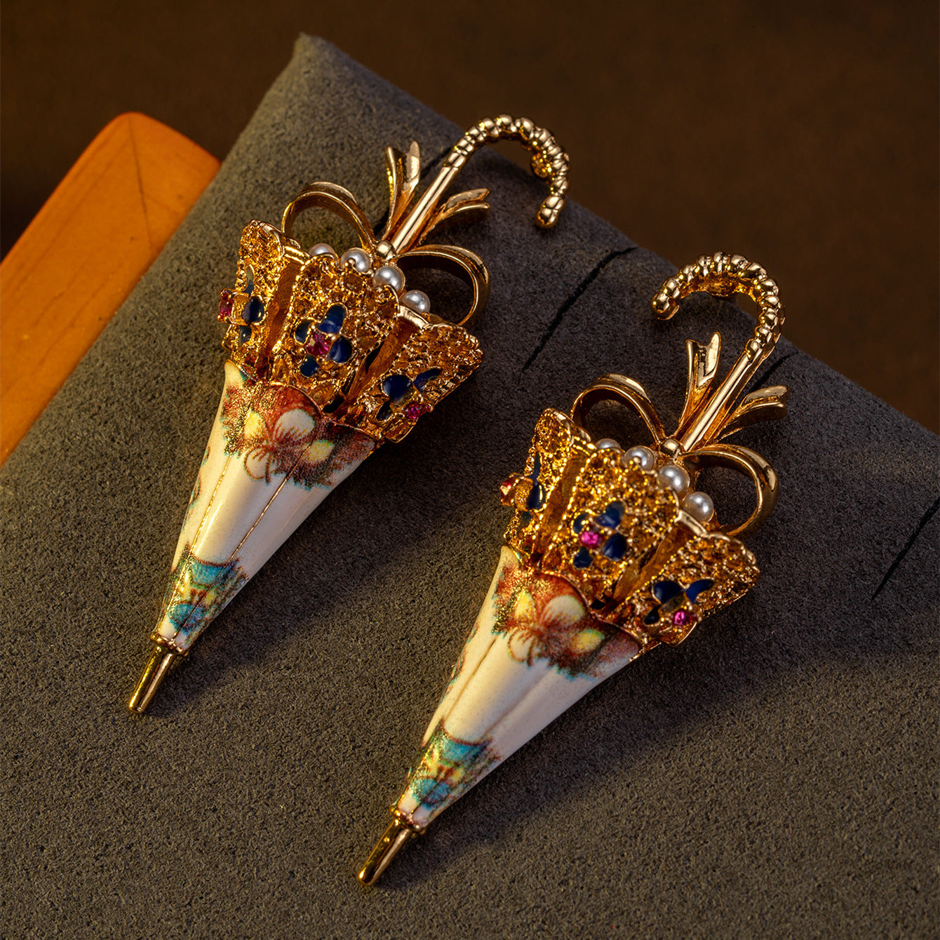 Vanessa Vintage  Umbrella Earrings