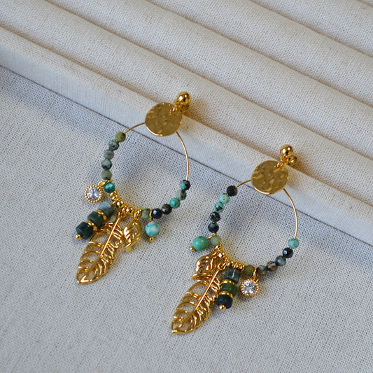 Turquoise Leaf Earrings