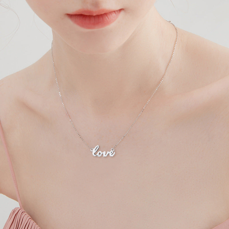 Love Silver Necklace