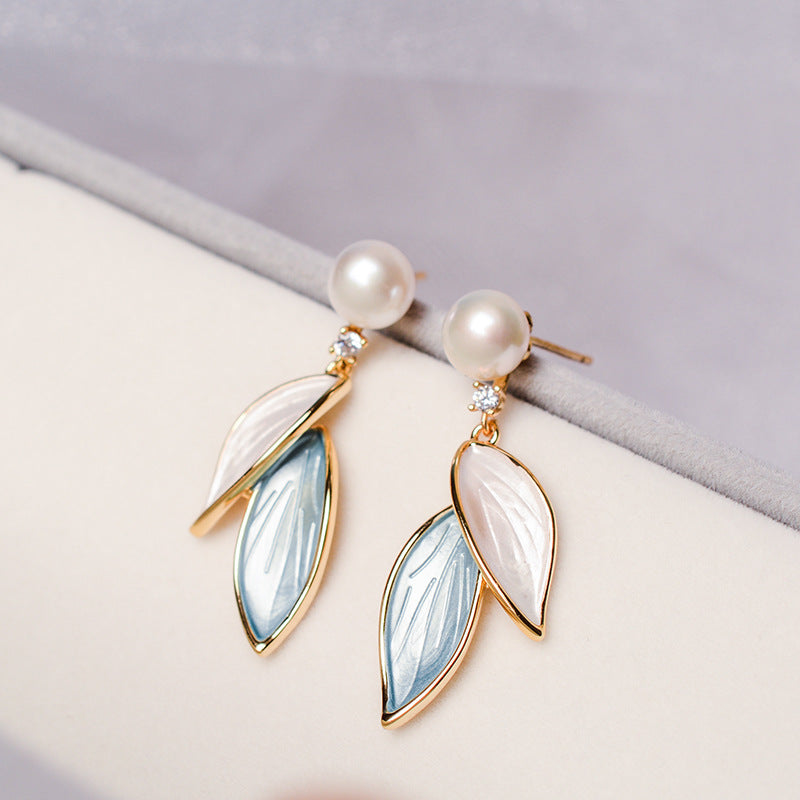 Jasmine Gold-filled Leaf Earrings