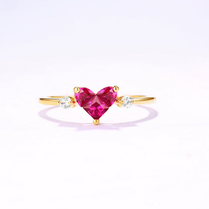 Heather  14K Gold Heart-Shaped Ring