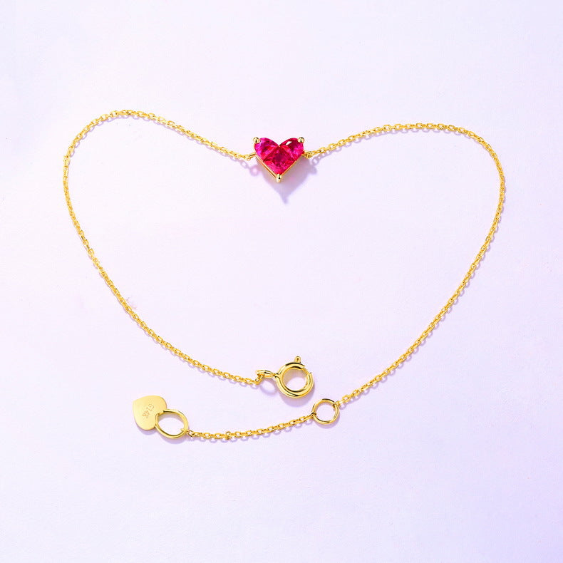 Heather  14K Gold Heart-Shaped Bracelet