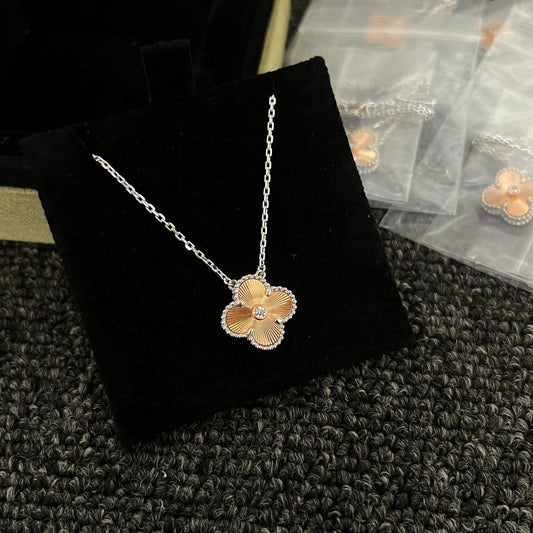 Four-Leaf Clover Charm Silver Necklace