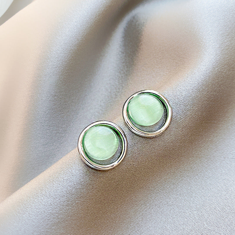 Emerald Cat's Eye Earrings