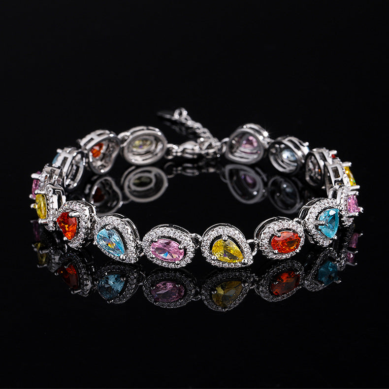 Colorful Irregular Zircon Bracelet