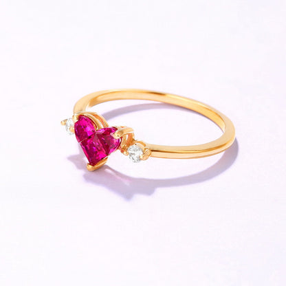 Heather  14K Gold Heart-Shaped Ring