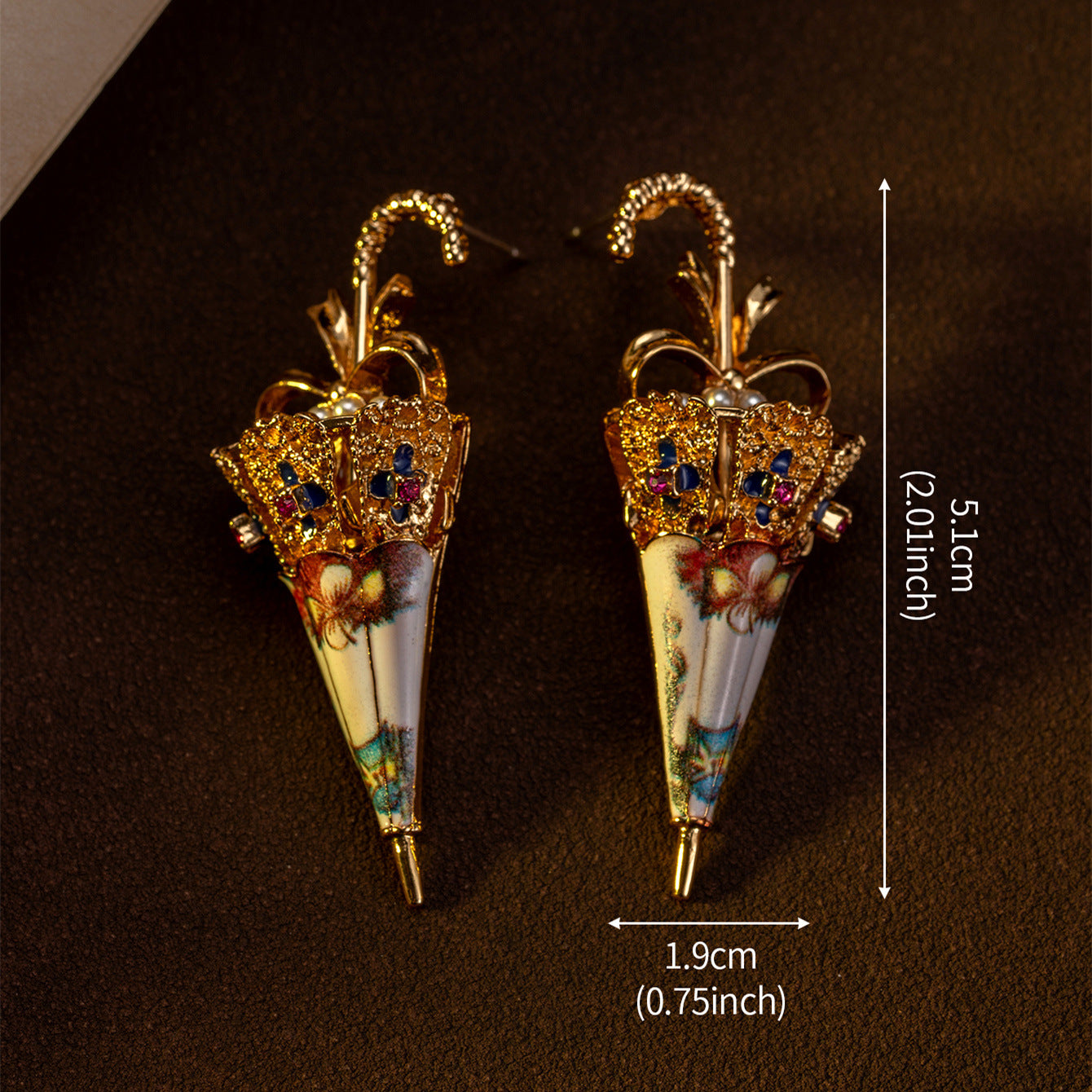 Vanessa Vintage  Umbrella Earrings