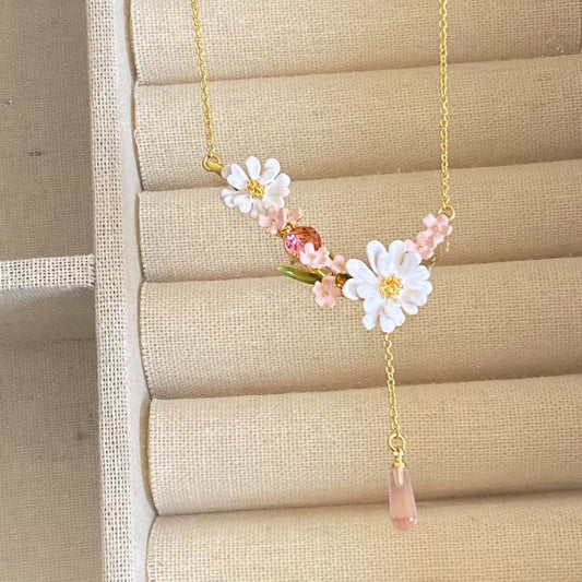 Rosie Enamel Flower Necklace