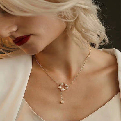 Adelaide Donut Natural Freshwater Pearl Necklace