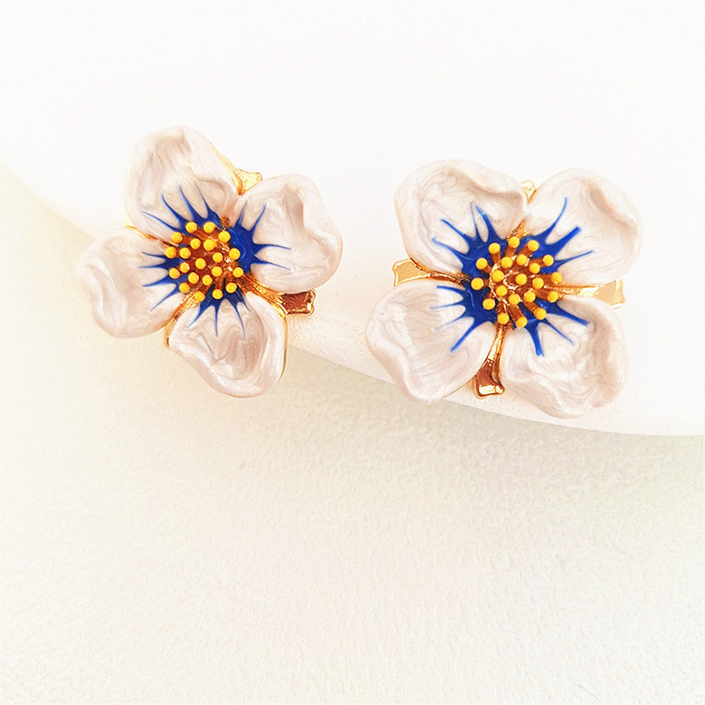 Enamel Floral Earrings