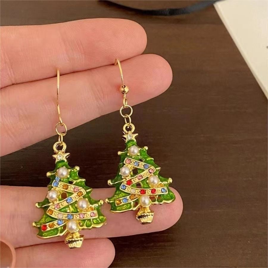 Annalisa Colorful Christmas Tree Earrings