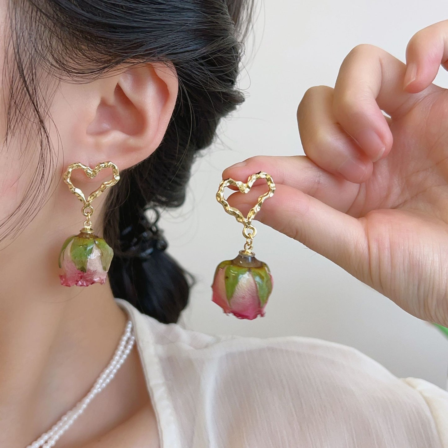 Rose Floral Earrings