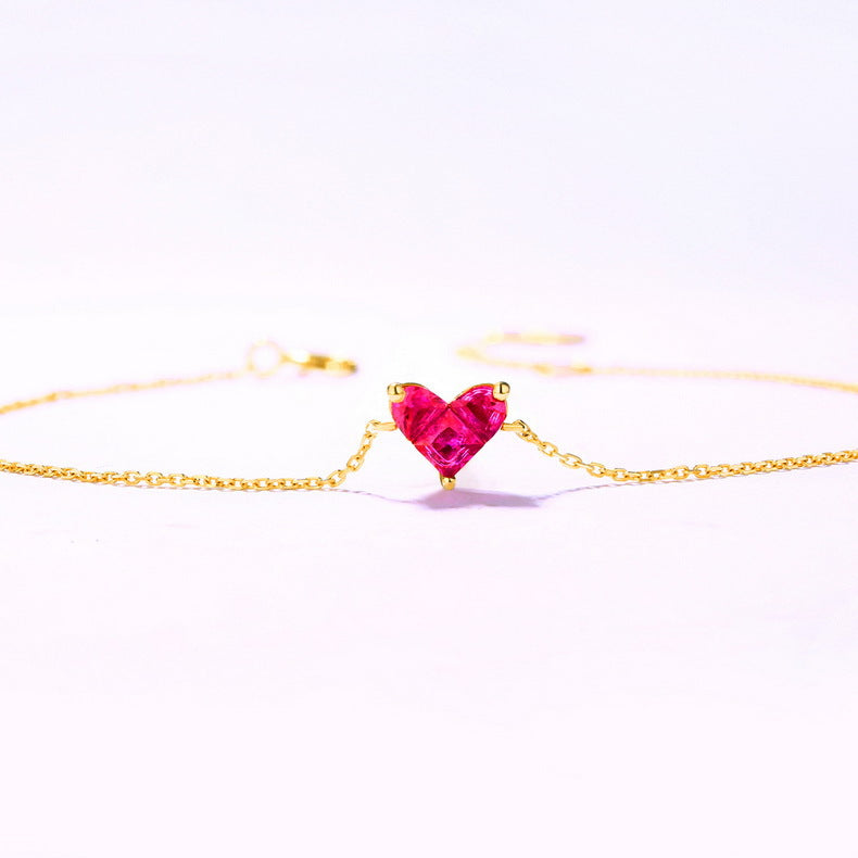 Heather  14K Gold Heart-Shaped Bracelet