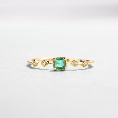 Domi 14K Gold Emerald Ring