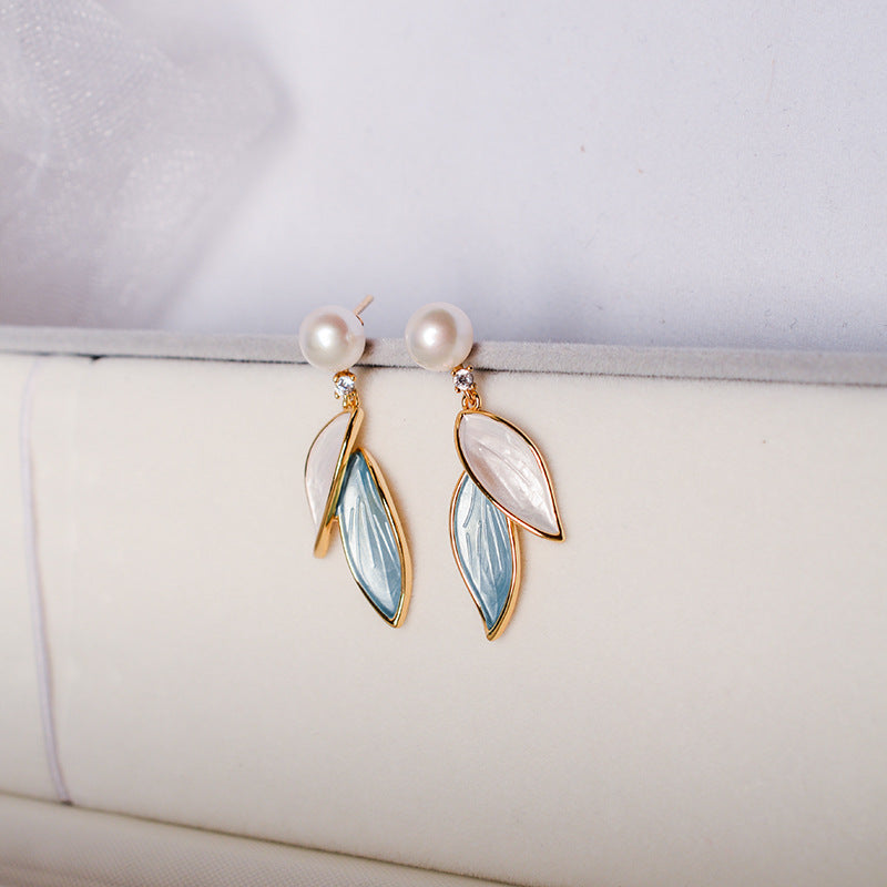 Jasmine Gold-filled Leaf Earrings