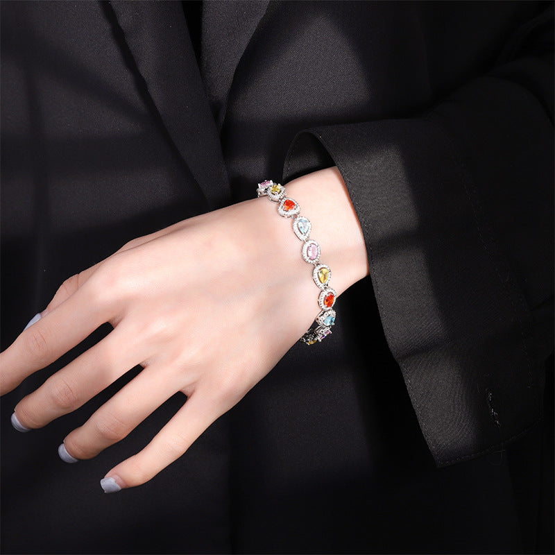 Colorful Irregular Zircon Bracelet