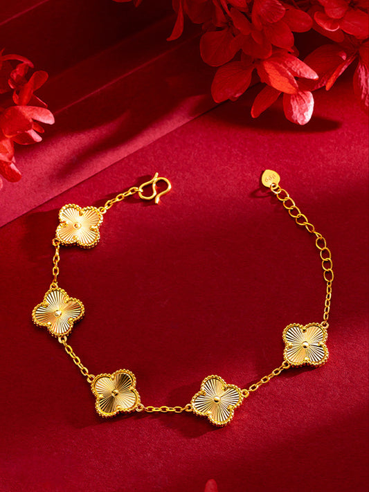 Golden Floral Bracelet