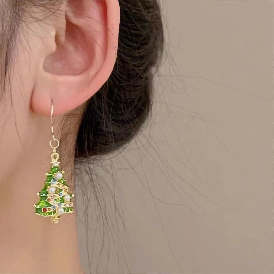 Annalisa Colorful Christmas Tree Earrings