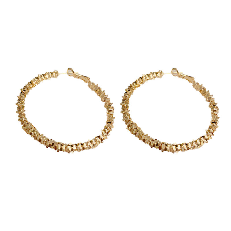 Penny Vintage Geometric Large Hoop Earrings