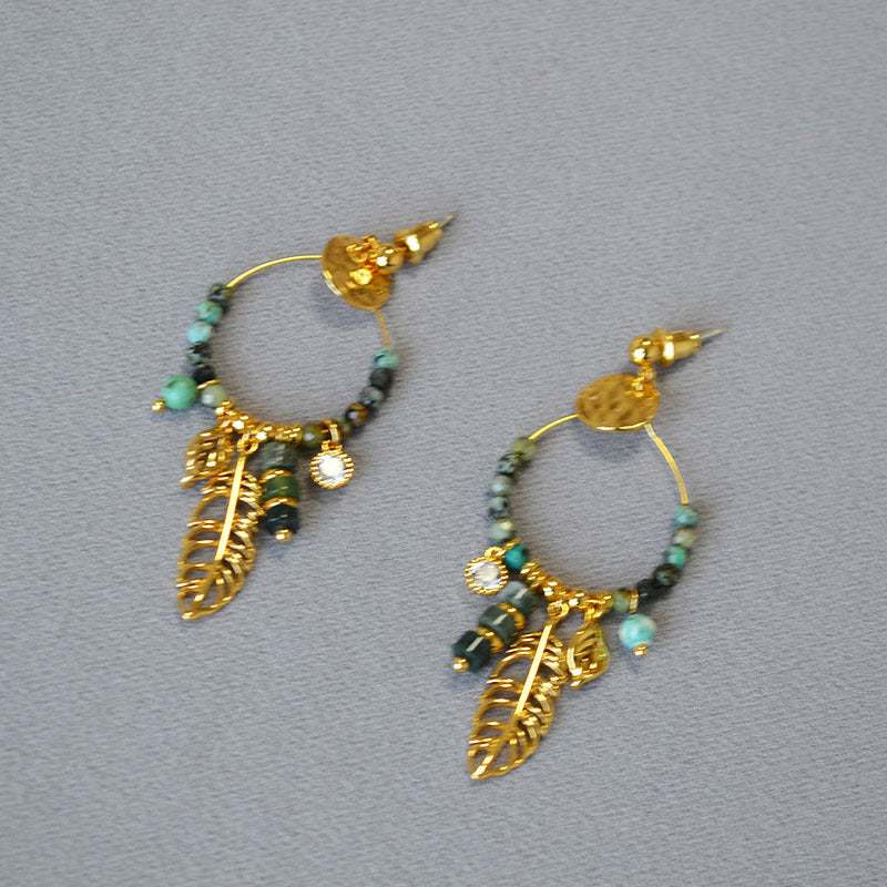 Turquoise Leaf Earrings