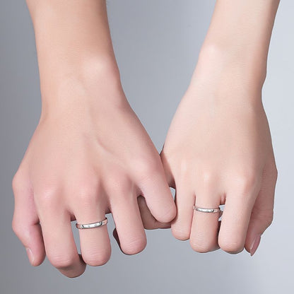 Je t'aime Inscribed Couple Rings