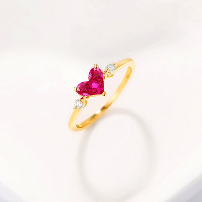 Heather  14K Gold Heart-Shaped Ring