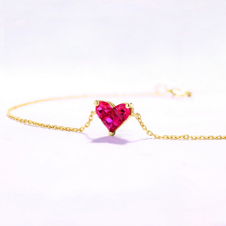 Heather  14K Gold Heart-Shaped Bracelet