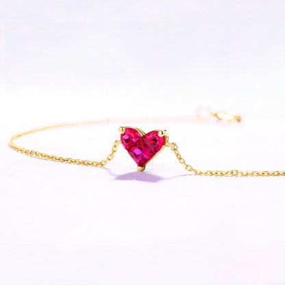 Heather  14K Gold Heart-Shaped Bracelet