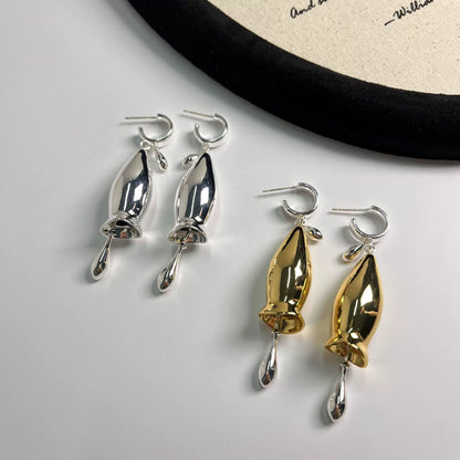 Gemma Brass Swing Bell Earrings