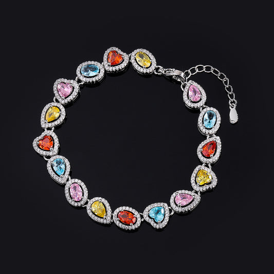 Colorful Irregular Zircon Bracelet