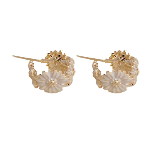 Rachel Sunflower Drop Earrings