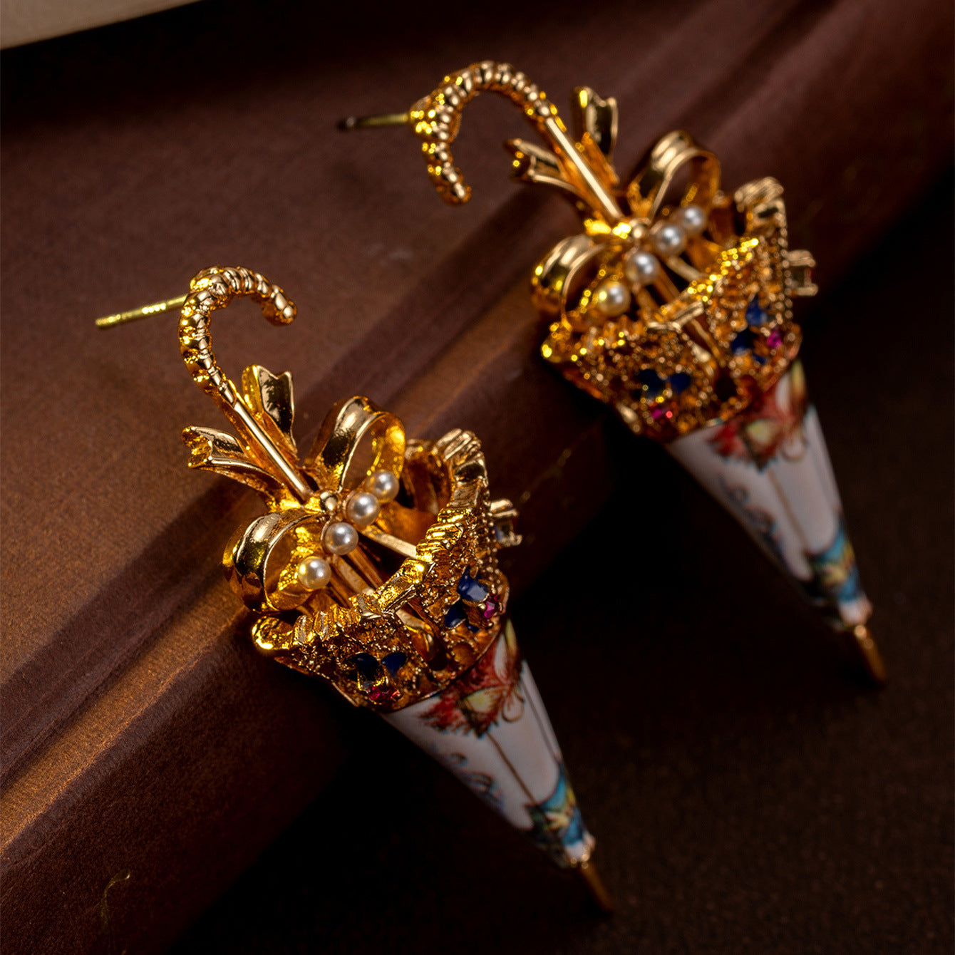 Vanessa Vintage  Umbrella Earrings