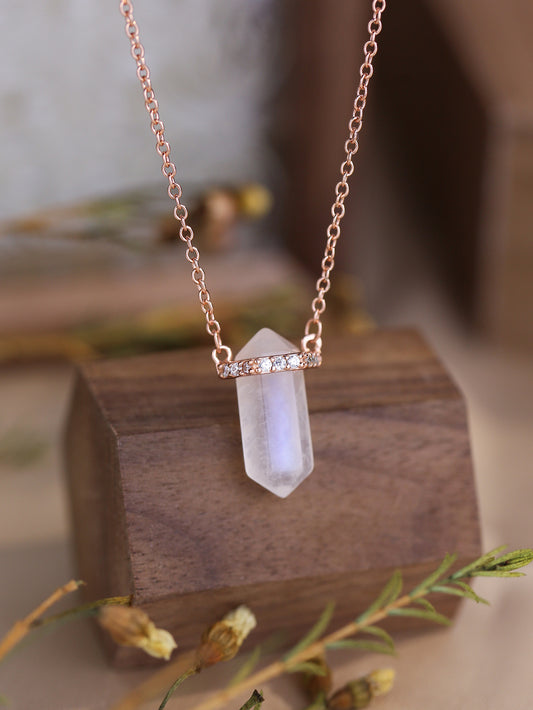 Clover Moonstone Necklace