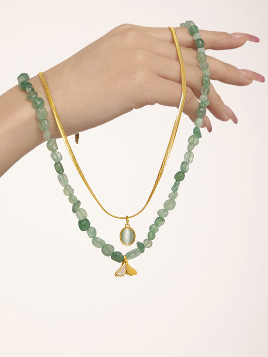Felicia Natural Stone Necklace Set