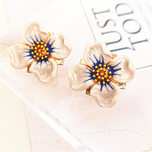 Enamel Floral Earrings