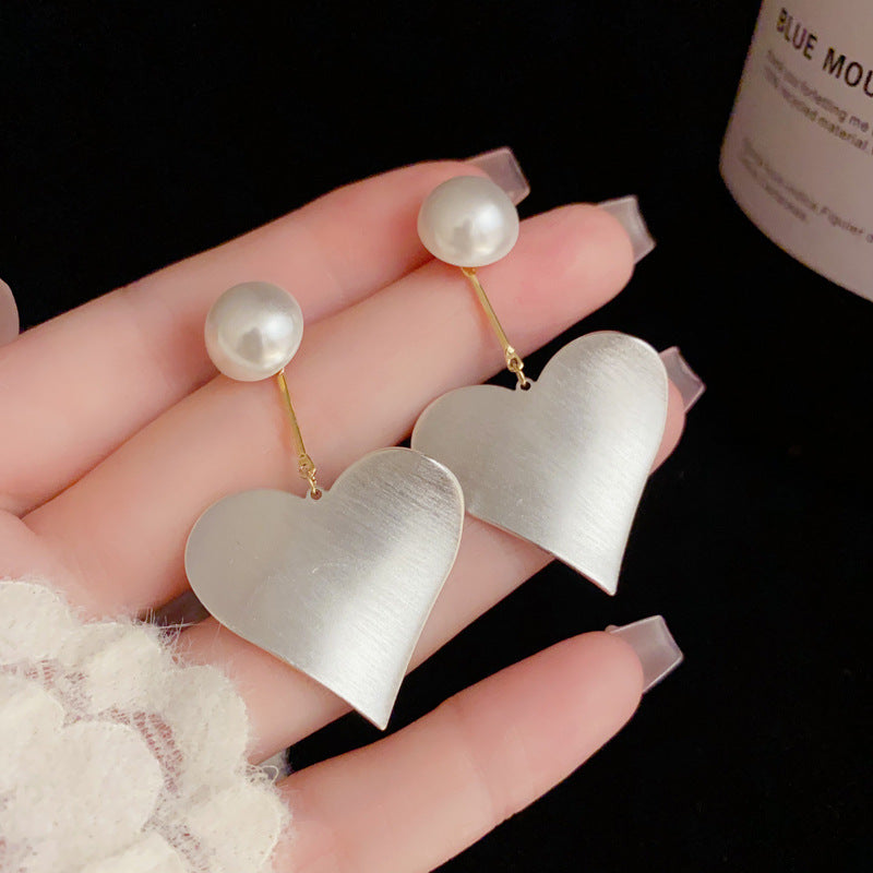 Blair Pearl Heart Stud Earrings