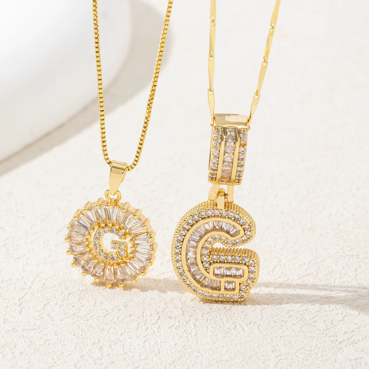 Ava 26 Letters Pendant Necklace Set