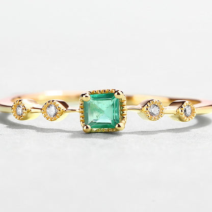 Domi 14K Gold Emerald Ring