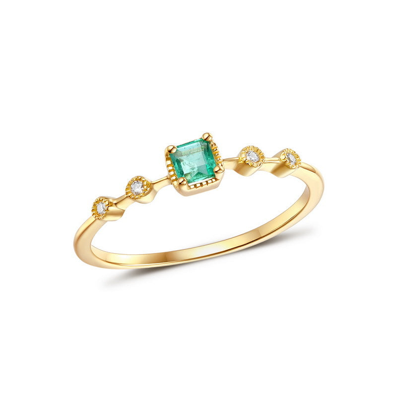 Domi 14K Gold Emerald Ring