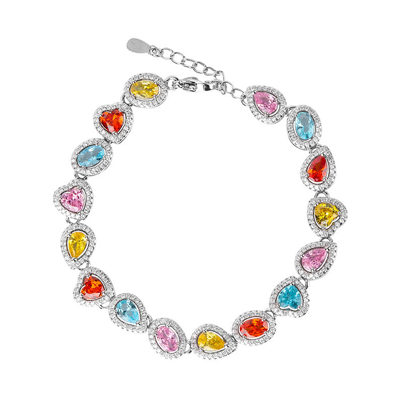 Colorful Irregular Zircon Bracelet