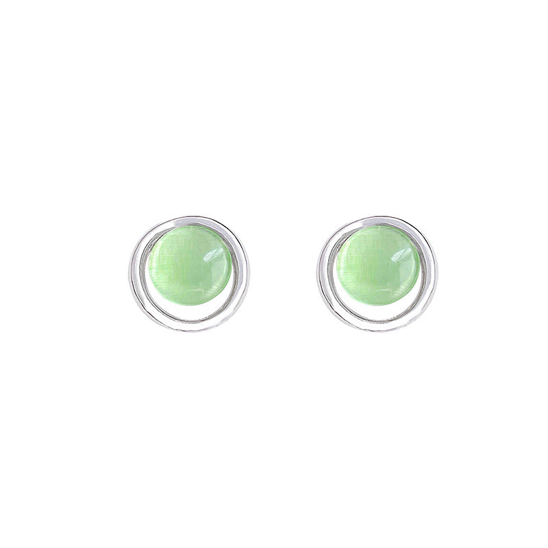 Emerald Cat's Eye Earrings