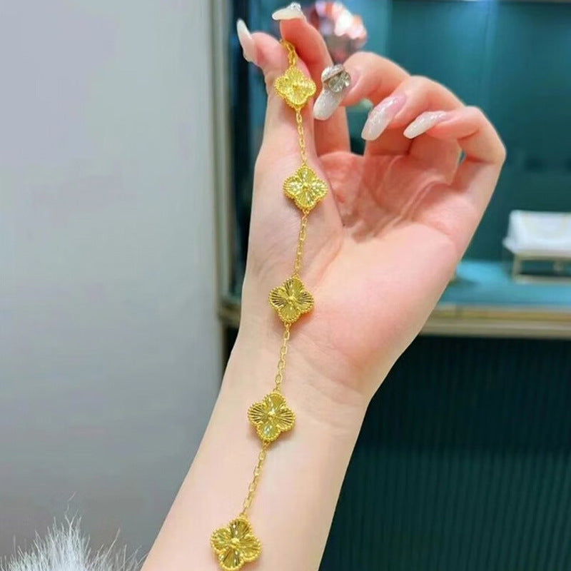 Golden Floral Bracelet