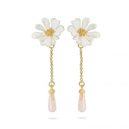 Rosie Enamel Flower Earrings